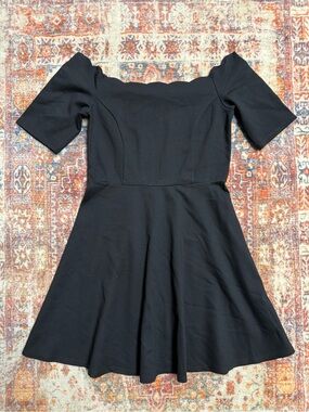 nine britton off the shoulder dress Nine Britton M off the shoulder fit and flare TEAL dress Sueded Bare Back 4079